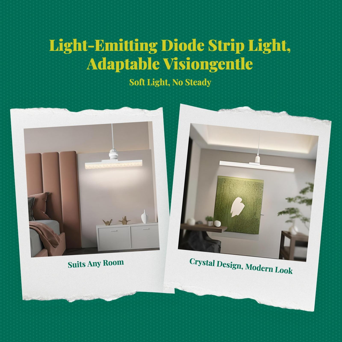 Light-Emitting Diode Strip Light Bulb, E27, super Luminous, Energy-Saving, 3-Color, Home Lighting White 24W 40cm