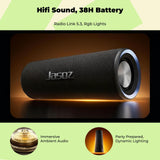 Short-range radio speaker, 30W portable cordless speaker, outdoor waterproof, deep bass, long battery life Blue 20W 16H B