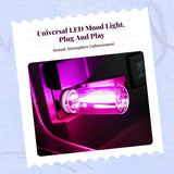 Light-emitting diode ambient light, universal port night light, multi-color decorative light for car, bedroom, living room Blue Single Color