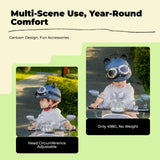 Kids Motorcycle Helmet, Lightweight Protective Gear, Adjustable, Summer, Boys Girls Dk Blue Astronaut A One Size