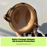 Kids Motorcycle Helmet, Lightweight Protective Gear, Adjustable, Summer, Boys Girls Off-white Panda B One Size