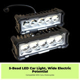 Light-emitting diode focused Driving Light, Universal Fit, All-Terrain, Car Front Grille Light White 1 Piece