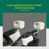 Electric Scooter Trunk, Universal Storage Box, Large Capacity, Backrest Light Blue+Orange Combination Lock