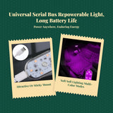 Car interior illuminating light, contactless control detector, universal port rechargeable night light Blue 1 pc