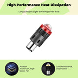 Motorcycle Light Emitter Projector Headlight, High and Low light, Waterproof, Plug and Play White/White Laser with Fan