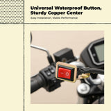 Motorcycle Handlebar Controller, Waterproof Horn & Headlight Controls, Universal button Button Green Horn Switch