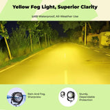 Light-emitting diode spotlight, mega-bright fog light, waterproof work light for awayterrain terrain White 1pc