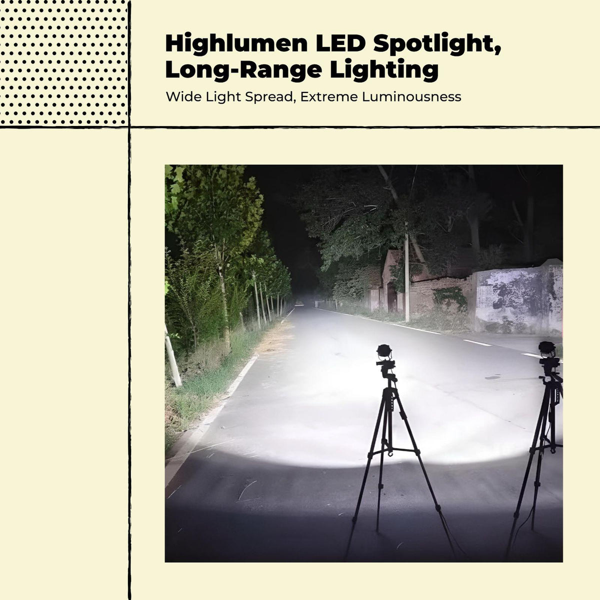 Light-emitting diode spotlight, mega-bright fog light, waterproof work light for awayterrain terrain White 2pcs