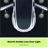 Welcome Light, Double-Lens Door Projector, Compatible with Electric Vehicle Series 3/Y, Waterproof, Easy to Install, Upgraded T gradient 4pcs