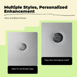 Car ceiling Microphone Cover, Speaker Audio Trim, Dashboard Decoration, Ford border Silver Rear Mic 1pc