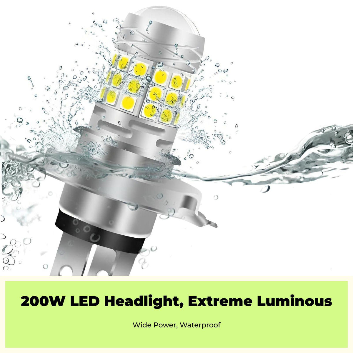 Motorcycle light-emitting diode Headlight, 200W extremely Bright, Wide electrical potential Range, Easy Installation White 3-Claw
