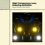 Motorcycle light-emitting diode Spotlight, 7-Bead High Brightness, Waterproof, Multi-Mode Mirror Mount Switch 100W Strobe Set