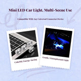 Car Atmospheric Light, universal port light-emitting diode Multicolor Night Light, Interior Ambience Decoration 7-color Gradient 1pc