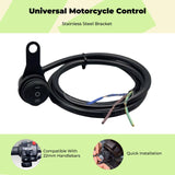 Motorcycle light-emitting diode Headlight, Waterproof Handlebar Control, Universal Fit, High/Low light Rearview Mirror Round