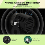 Motorcycle light-emitting diode Headlight, brilliant Spotlight, 12V Lens, Waterproof, Universal Fit, Aluminum Alloy, Long Lifespan Yellow White 2pcs With Switch