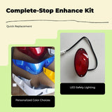 Scooter Headlight, ABS Shell, Waterproof, Night Riding, Motorcycle Accessory Black Rear Turn Signal