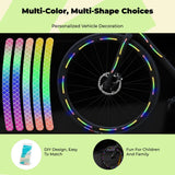 Reflective decals, luminous in low-light settings, bike wheel decals for night riding Fluorescent Green 20pcs