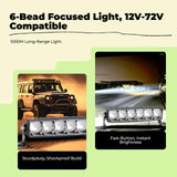 Light-emitting diode bar, all-terrain superluminous driving unit, universal for vehicles, waterproof Yellow and White 2pcs with Lighter