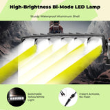 Light-emitting diode bar, all-terrain superluminous driving unit, universal for vehicles, waterproof Yellow and White 2pcs with Magnet