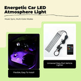 Car Interior light-emitting diode Ambient Light, RGB Sound Activated, Universal Serial Port, Music Sync Ice Blue 48LED Cig Lighter