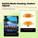 Light-emitting diode yellow Grille Light, Waterproof vehicle SUV Warning Light, Universal Car Accessory Smoked Shell 3pcs 6-bead