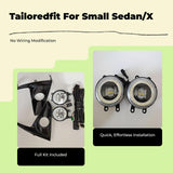 Fog Light Assembly, Projector Lens, daylight Running, For 20-23 small Car X Halogen Normal Bulb other