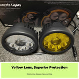 Motorcycle Fog Light Cover, Protective Guard, Yellow, Compatible with R1300GS exploration Orange Sleeve Only