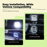 Light-emitting diode all-terrain spotlight, high-intensity ring ring, premium vehicle lighting, suitable for cars and SUVs. Red Square