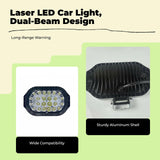 Light-Emitting Diode Spotlight, Universal 12V-80V, Waterproof, Emergency Warning, Automotive Square 21x11cm