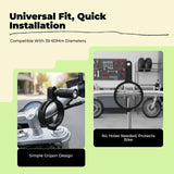 Motorcycle Light Mount Bracket, Aluminum Alloy, adjustable holder, Adjustable Black 4.4cm