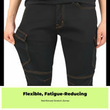 Motorcycle Riding Pants, Winter Windproof Jeans, Protective, Streamlined & Snug Black 3XL