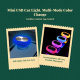 Car Interior light-emitting diode port Mood Light, cordless, Multi-Color, Retrofit Decoration Ice Blue 1pc