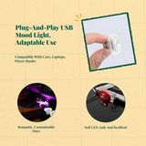 Car Interior light-emitting diode port Mood Light, cordless, Multi-Color, Retrofit Decoration Colorful Fast Flash 1pc