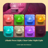 Audio Link Speaker, light-emitting diode Night Light, Press Bedside Light, Dimmable, Portable 17 Colors BT Rechargeable