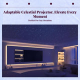 Galaxy Projector, Celestial Projector, Night Light, Bedroom Decor, Mood Lighting 10 Aurora+Moon Waistline BT