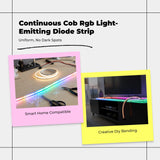 COB Lighting Strip Light, RGB Color Chasing, Waterproof, Flexible, 24V, Bedroom, Party White 24V 784LEDs 3000K