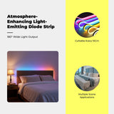 light-emitting diode Strip Lights, RGB Color Changing, Bedroom Decor, Desk Ambient Lighting Warm Yellow 660cm