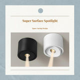 Spotlight, Adjustable Flush Mount, Slimline 5W Ceiling Light, Suitable for Dining Room and Tea Room, 15°/24° angle Angle, Surface Mount White 15deg-12W-4000K