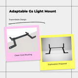 Motorcycle Fog Light Bracket, Auxiliary Lighting Mount, Compatible with R1200GS R1250GS explorer Black Black R1200ADV