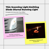 Light-emitting diode sunlight running light, APP control, ice turquoise streaming, water-resistant, flexible, car exterior decoration White+Yellow 60*1.5*0.4cm