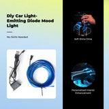 Car Interior light Strip Lights, Ambient Lighting Kit, RGB, App Control, Universal Fluorescent Green 100cm