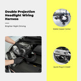Headlight Wiring Harness, Compatible with Wuling Hongguang S, Baojun 730, High/Low light Conversion, Waterproof 12V Wuling Zhengcheng other