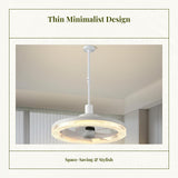 Remote Control E27 Ceiling Fan Light, Dimmable light-emitting diode, Bedroom, Kitchen, Modern Crystal 35cm 48W