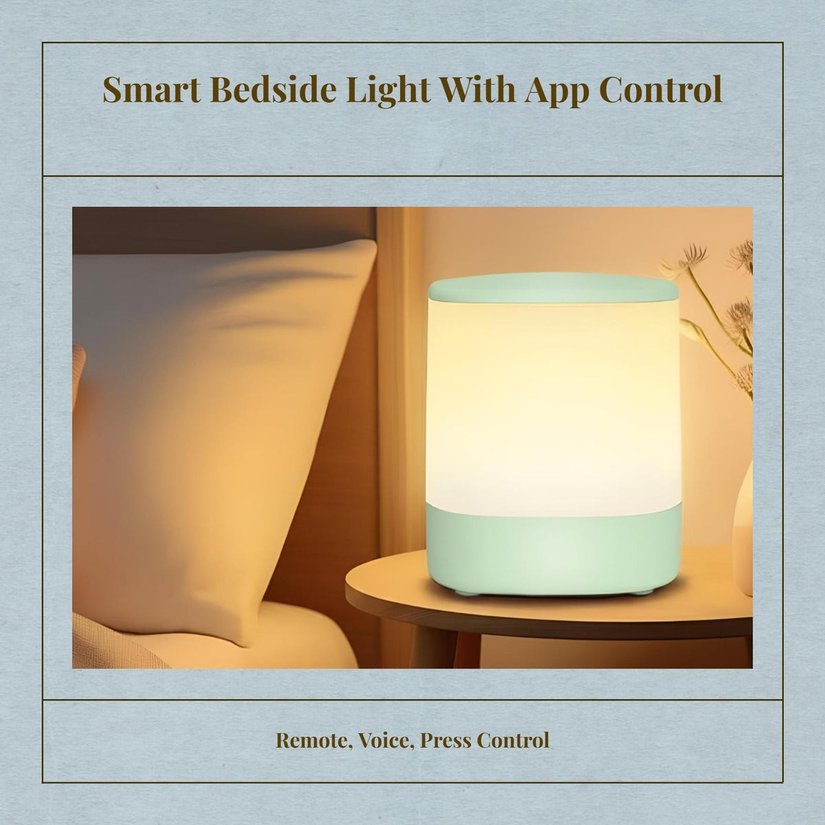 Smart Bedside light-emitting diode Table Night Light, Voice/App Control, Dimmable, for Bedroom, Nursery, Kids White Gateway Stepless