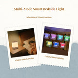 Smart Bedside light-emitting diode Table Night Light, Voice/App Control, Dimmable, for Bedroom, Nursery, Kids White WIFI 3-color dimming
