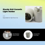 E40 Ceramic Light Fixture Holder, High Temperature Resistant, High-Wattage Lighting Accessories Straight Bracket Copper Core