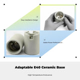 E40 Ceramic Light Fixture Holder, High Temperature Resistant, High-Wattage Lighting Accessories Three-way Copper Core