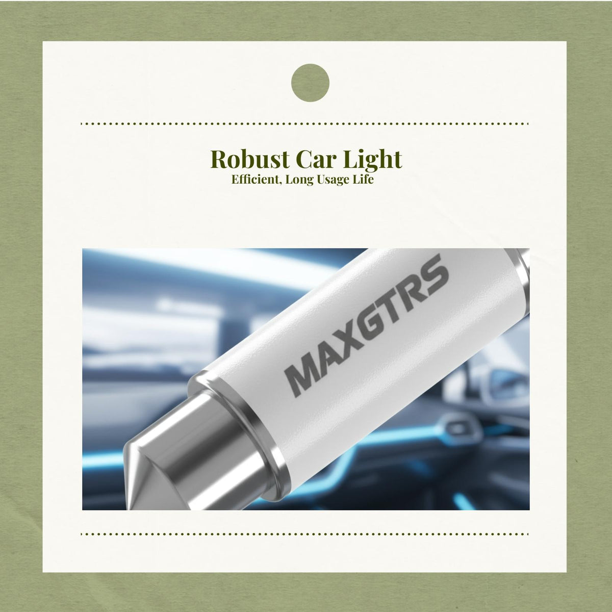 12V light-emitting diode Task Light, Car Interior, Plug and Play, Easy Installation White 4.1cm