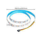 WS2812 RGB light Strip, Programmable, Flexible, Addressable, Compatible with Arduino RGB 120 LEDs 200cm