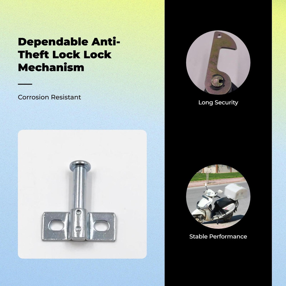 Universal Metal Trunk Lock Tail Box Lock, Motorcycle Storage Accessory Bent Hook 2.7cm